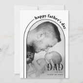 Moderne dubbele boog Happy Vaderdag foto Feestdagenkaart (Voorkant)