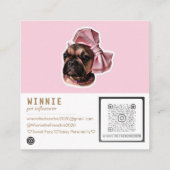 Moderne Dubbele foto Scannable QR Code Vierkante Visitekaartje (Achterkant)