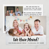 Moderne dubbele foto verplaatsen feestdagenkaart (Voorkant / Achterkant)