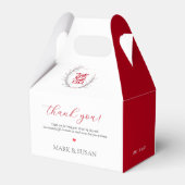 Moderne Dubbele Geluks Huwelijk Dank Je Bedankdoosjes (Achterkant)