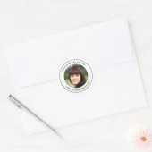 Moderne dubbele grens ondertekend door de auteur f ronde sticker (Envelop)