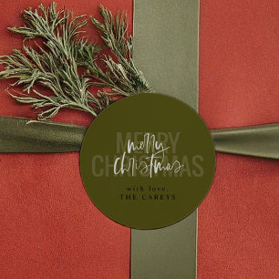 Moderne dubbele kerst ronde sticker