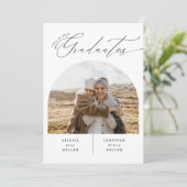 Moderne Dubbele Viering Foto Afstudeerfeest Kaart (Staand voorkant)