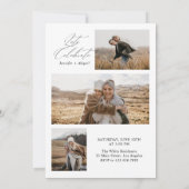 Moderne Dubbele Viering Foto Afstudeerfeest Kaart (Achterkant)