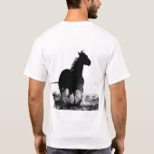 Moderne, dubbelzijdige design met draaiende paarde t-shirt (Achterkant)
