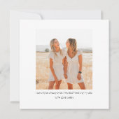 Moderne dubbelzijdige foto bruidsmeisje vraag kaart (Achterkant)