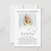 Moderne, dubbelzijdige fotobegrafenis bedankkaart (Voorkant)