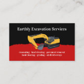 Moderne dubbelzijdige graafdiensten visitekaartje (Voorkant)