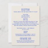 Moderne dubbelzijdige handgeschreven retro bruilof kaart (Achterkant)