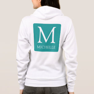 Moderne dubbelzijdige naam Monogram Vrouwen Hoodie