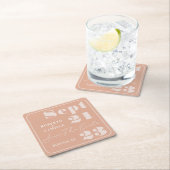 Moderne, dubbelzinnige, gebold printverbinding bes kartonnen onderzetters (Insitu)