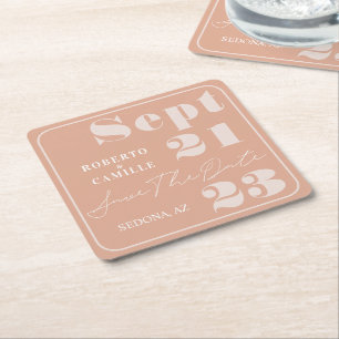 Moderne, dubbelzinnige, gebold printverbinding bes kartonnen onderzetters