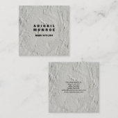 Moderne Duidelijke Minimalistische Professionele G Vierkante Visitekaartje (Voorkant / Achterkant)