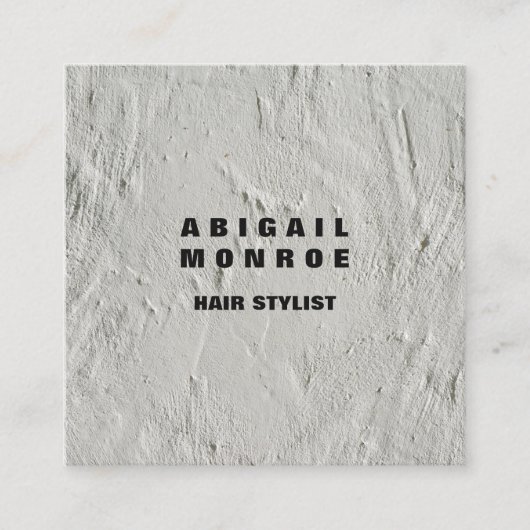 Moderne Duidelijke Minimalistische Professionele G Vierkante Visitekaartje (Voorkant)