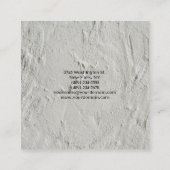 Moderne Duidelijke Minimalistische Professionele G Vierkante Visitekaartje (Achterkant)