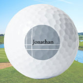Moderne duif grijs minimalistische aangepaste naam golfballen