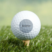Moderne duif grijs minimalistische aangepaste naam golfballen (Insitu Shirt)