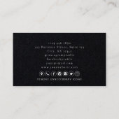 Moderne duistere initialen visitekaartje (Achterkant)