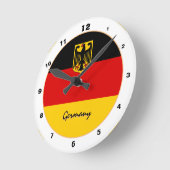 Moderne Duitse vlag & Duitse thuis/ontwerp Ronde Klok (Hoek)
