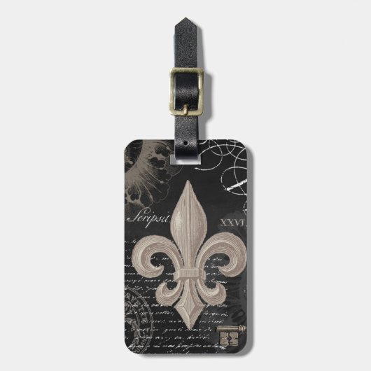 moderne duitse vloour de lis bagagelabel (Voorkant verticaal)