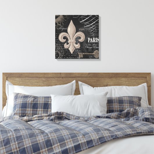 moderne  duitse vloour de lis canvas afdruk (Insitu (Slaapkamer))