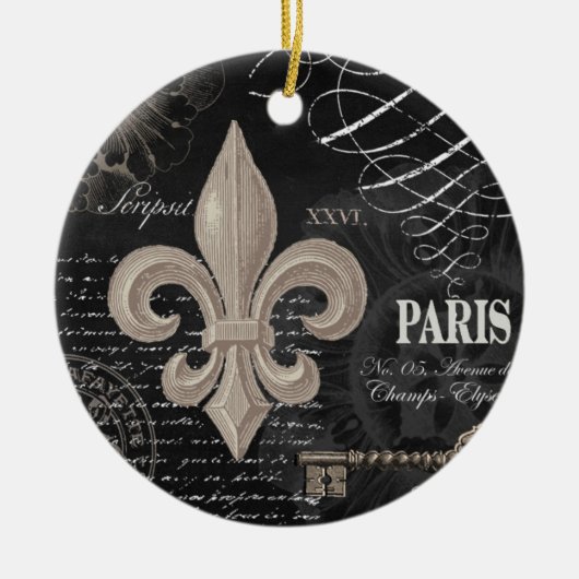 moderne  duitse vloour de lis keramisch ornament (Voorkant)