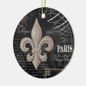 moderne  duitse vloour de lis keramisch ornament (Links)