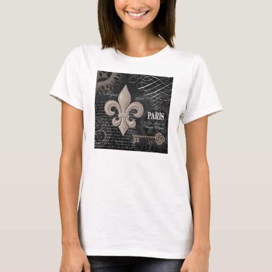moderne  duitse vloour de lis t-shirt (Voorkant)