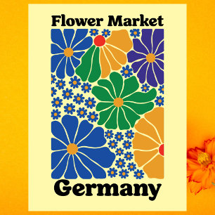 Moderne Duitsland Bloem Bloemenmarkt Tuin Weide Briefkaart