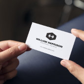 MODERNE DUMBBELL LOGO VOOR PERSONAL TRAINER, FITNE VISITEKAARTJE
