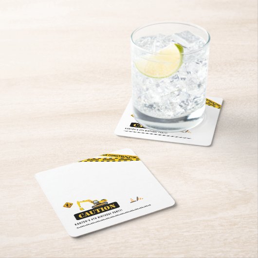 Moderne Dump Truck Party-software voor bouwtechnie Kartonnen Onderzetters (Insitu)