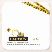 Moderne Dump Truck Party-software voor bouwtechnie Kartonnen Onderzetters (Voorkant)