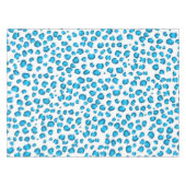 Moderne dun laopard Blue Pattern Animal Print Tafelkleed (Voorkant (Horizontaal))