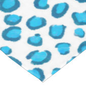Moderne dun laopard Blue Pattern Animal Print Tafelkleed (Gekanteld)
