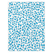 Moderne dun laopard Blue Pattern Animal Print Tafelkleed (Voorkant)