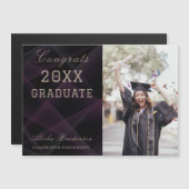 Moderne dunne felicitaties afstudeermagneet magnetische uitnodiging (Voorkant / Achterkant)