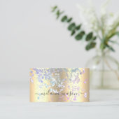 Moderne, dunne Glitter Metallic Gold Makeup arties Visitekaartje (Staand voorkant)
