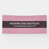Moderne dunne roze stropen Mode Boutique Spandoek (Horizontaal)