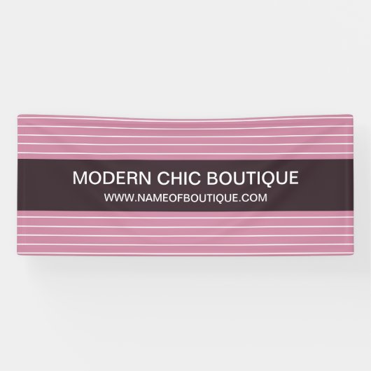 Moderne dunne roze stropen Mode Boutique Spandoek (Horizontaal)