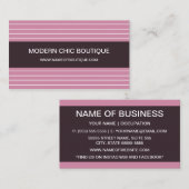 Moderne dunne roze stropen Mode Boutique Visitekaartje (Voorkant / Achterkant)