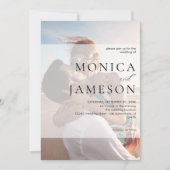 Moderne Duo 2 Foto Bruiloft Kaart (Voorkant)