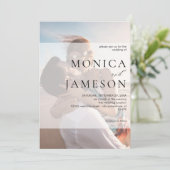 Moderne Duo 2 Foto Huwelijk Kaart (Staand voorkant)