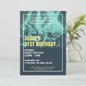 Moderne Duotone Party uitnodiging (Staand voorkant)