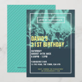 Moderne Duotone Party uitnodiging (Voorkant / Achterkant)