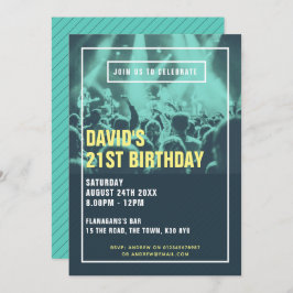 Moderne Duotone Party uitnodiging