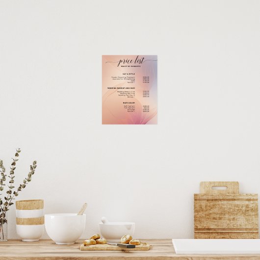 Moderne, dure gebarentaal poster (Keuken)