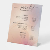 Moderne, dure gebarentaal reclamebord met voetstuk (Voorkant)