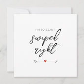 Moderne 'Dus blij dat ik naar rechts heb geveegd'  Feestdagenkaart (Voorkant)