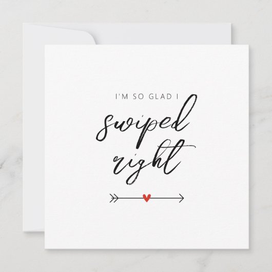 Moderne 'Dus blij dat ik naar rechts heb geveegd'  Feestdagenkaart (Voorkant)