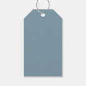 Moderne Dusty Blue Christmas Cadeaulabel (Achterkant)